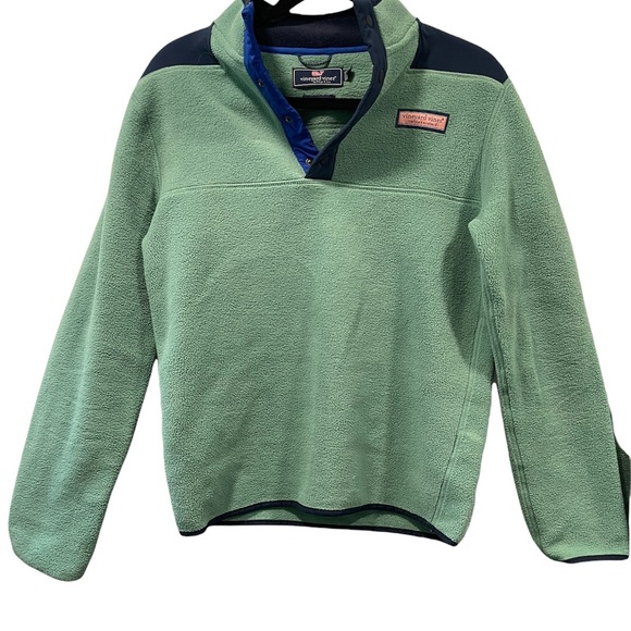 Vineyard Vines Sweaters - VINEYARD VINES • green zip up pullover SIZE XS